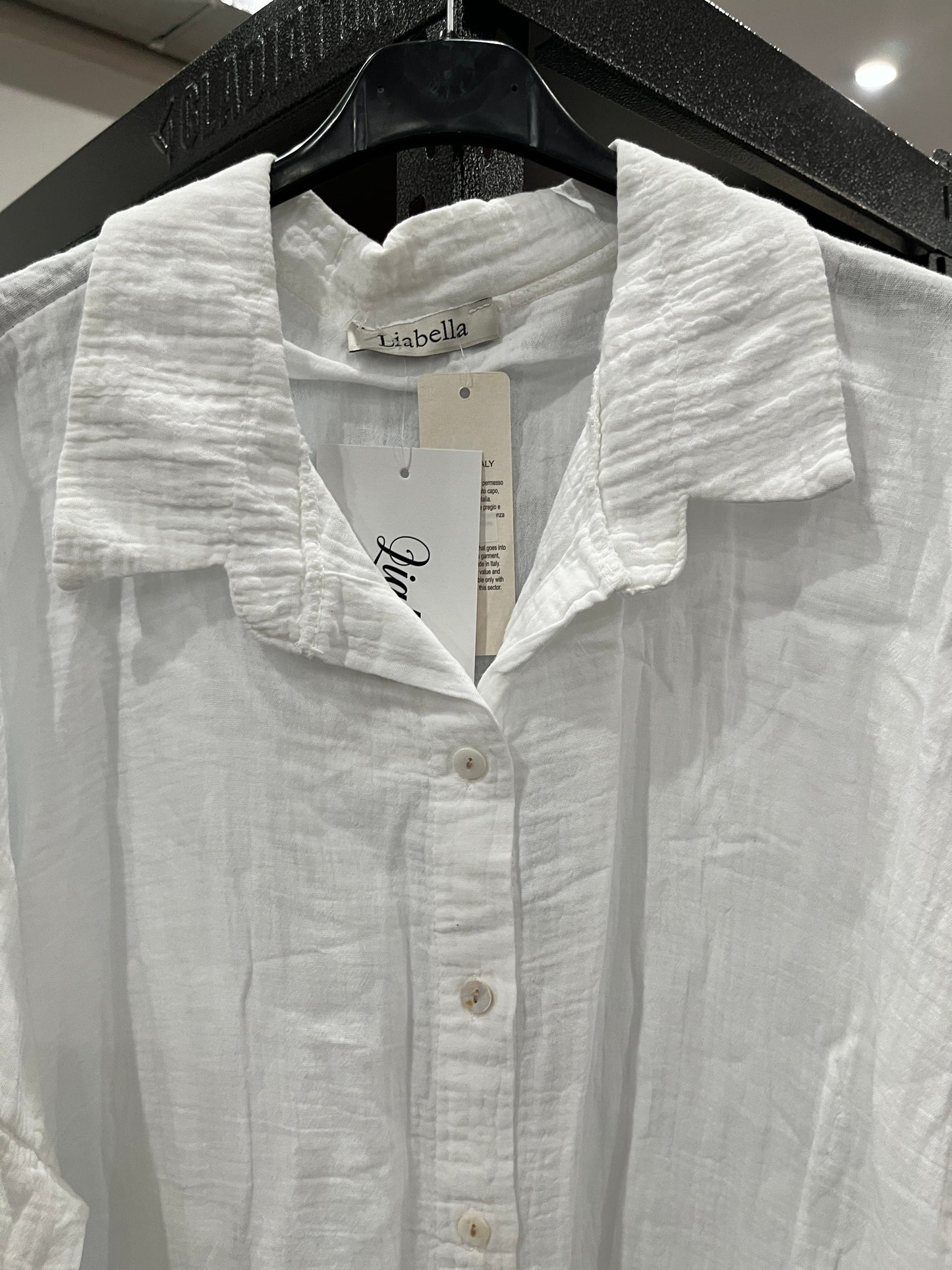 Long Sleeve Button Up Tunic/Shirt (white )