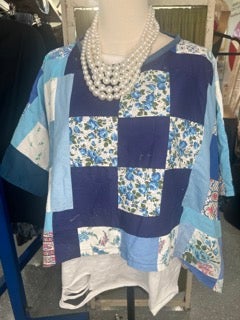 Eclectic Handmade Quilted Arm Overlay (Blue 2)