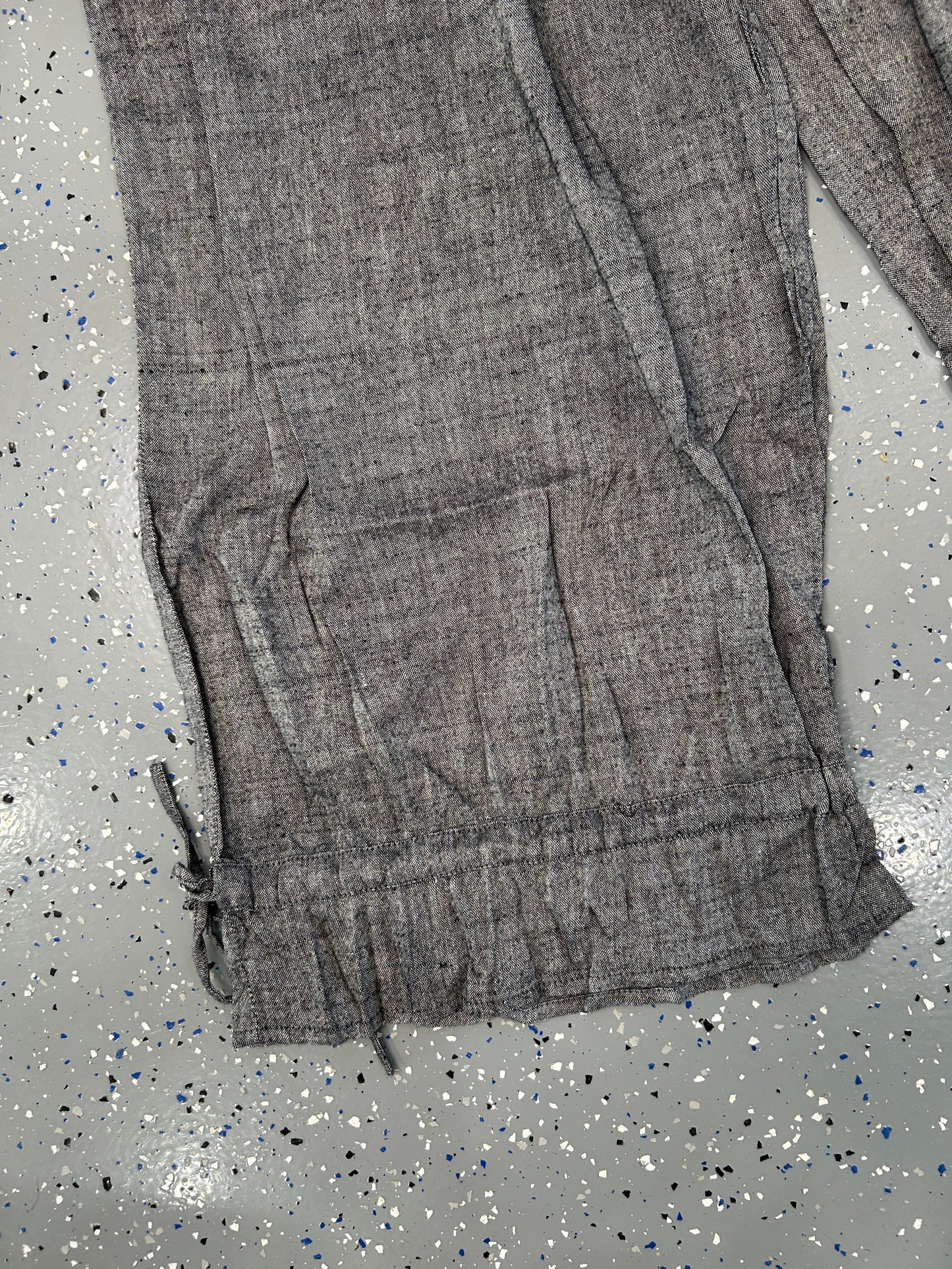 FINAL SALE Paper Lace- Wide Leg Ruffle Linen Pants Cotton