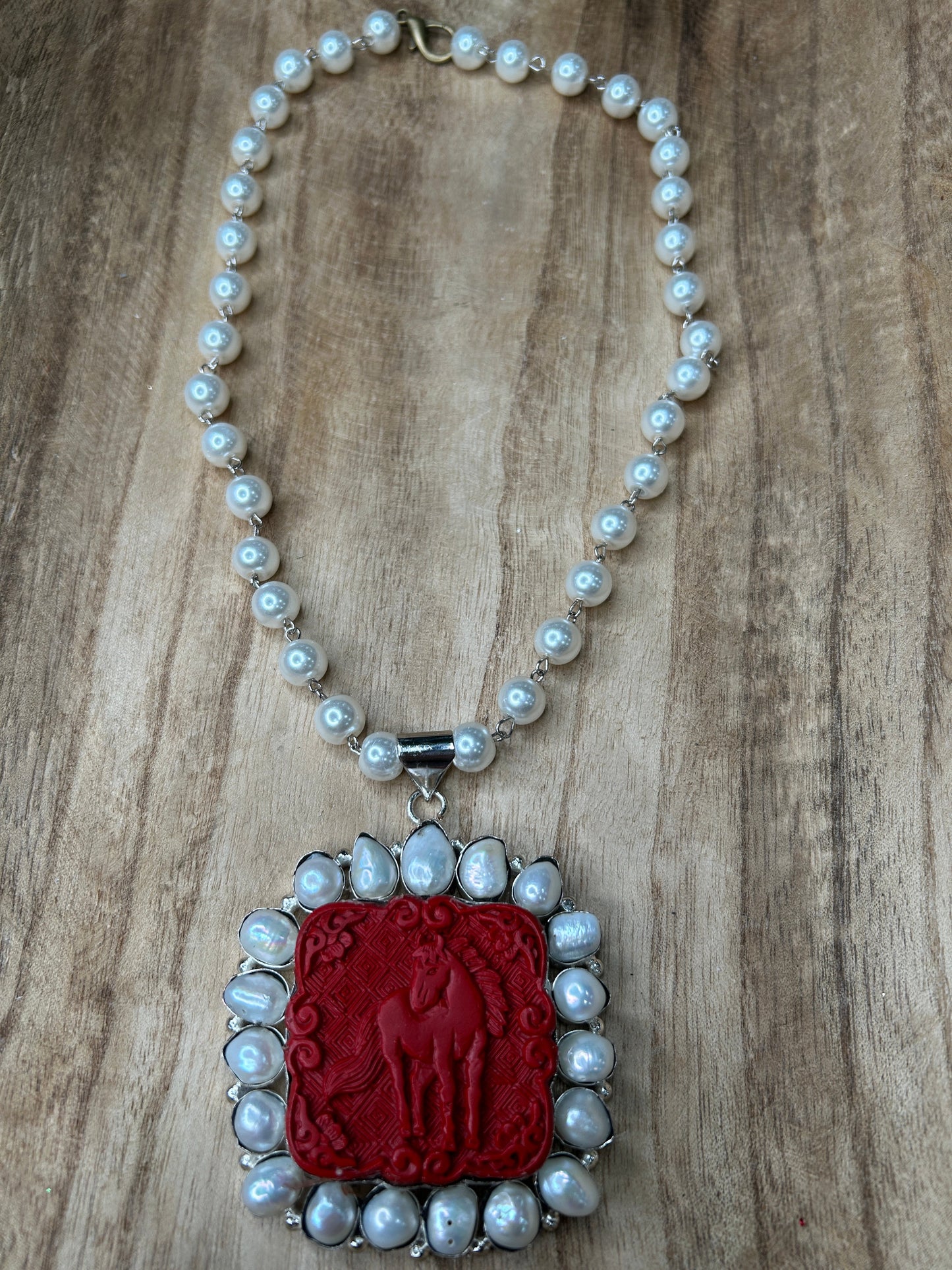 Carved Horse Necklace