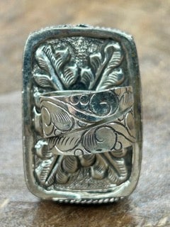 Tibetan Silver and Sunstone Ring F