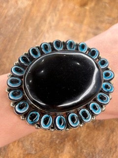 German Silver Happy Halloween Cuff