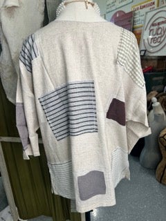 FINAL SALE Paper Lace- Flowy Linen Patchwork Top (Natural)