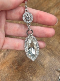 Art by Amy- Dangle Rhinestone Earrings