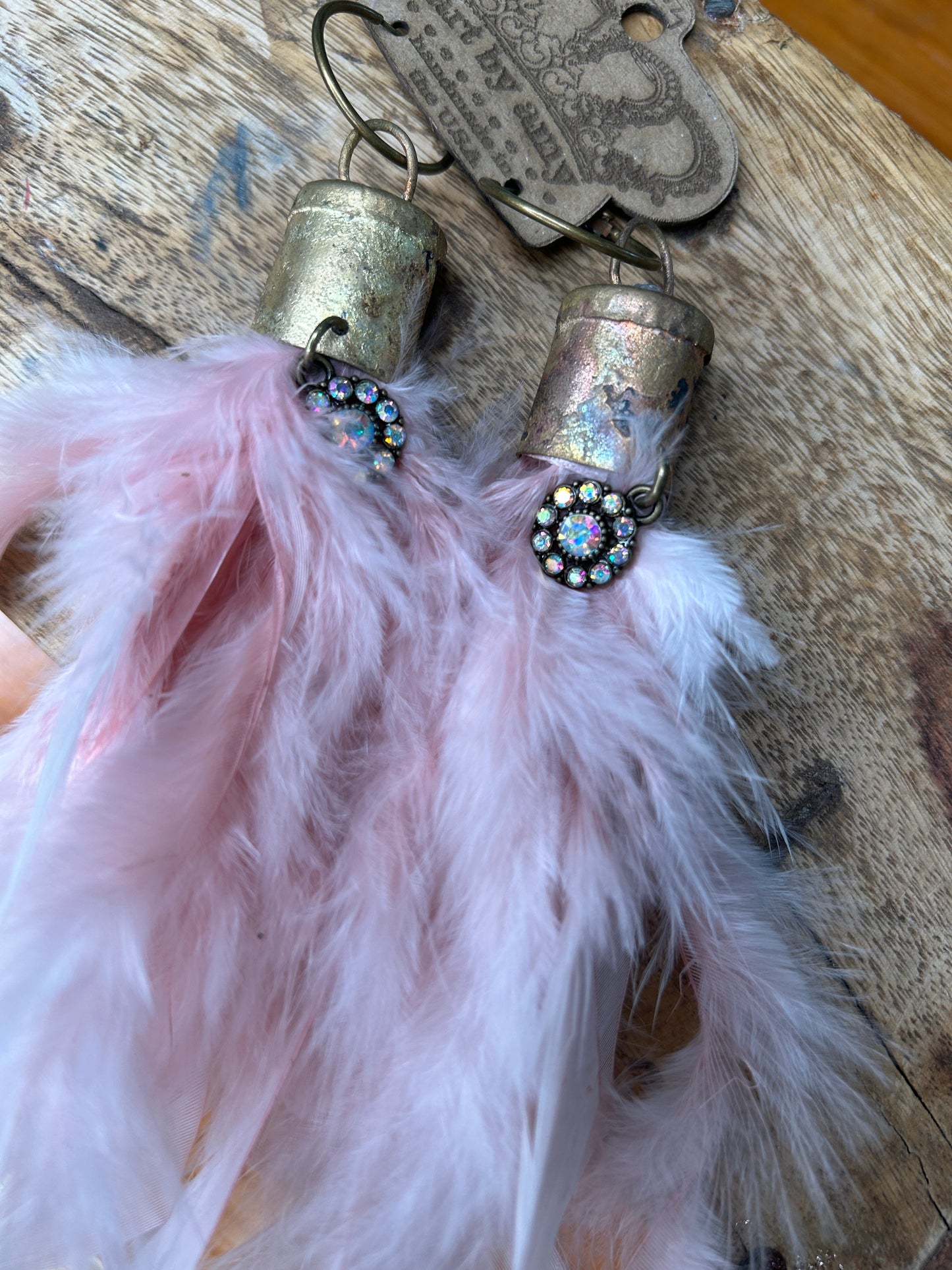 Art by Amy- Feather Earrings (Pink)