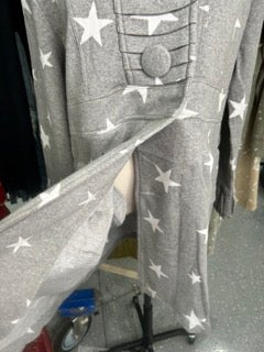 FINAL SALE Paper Lace- Long Sleeve Star Print Jacket (Grey)
