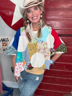 FINAL SALE Eclectic Handmade Quilted Arm Cover (MultiColor)