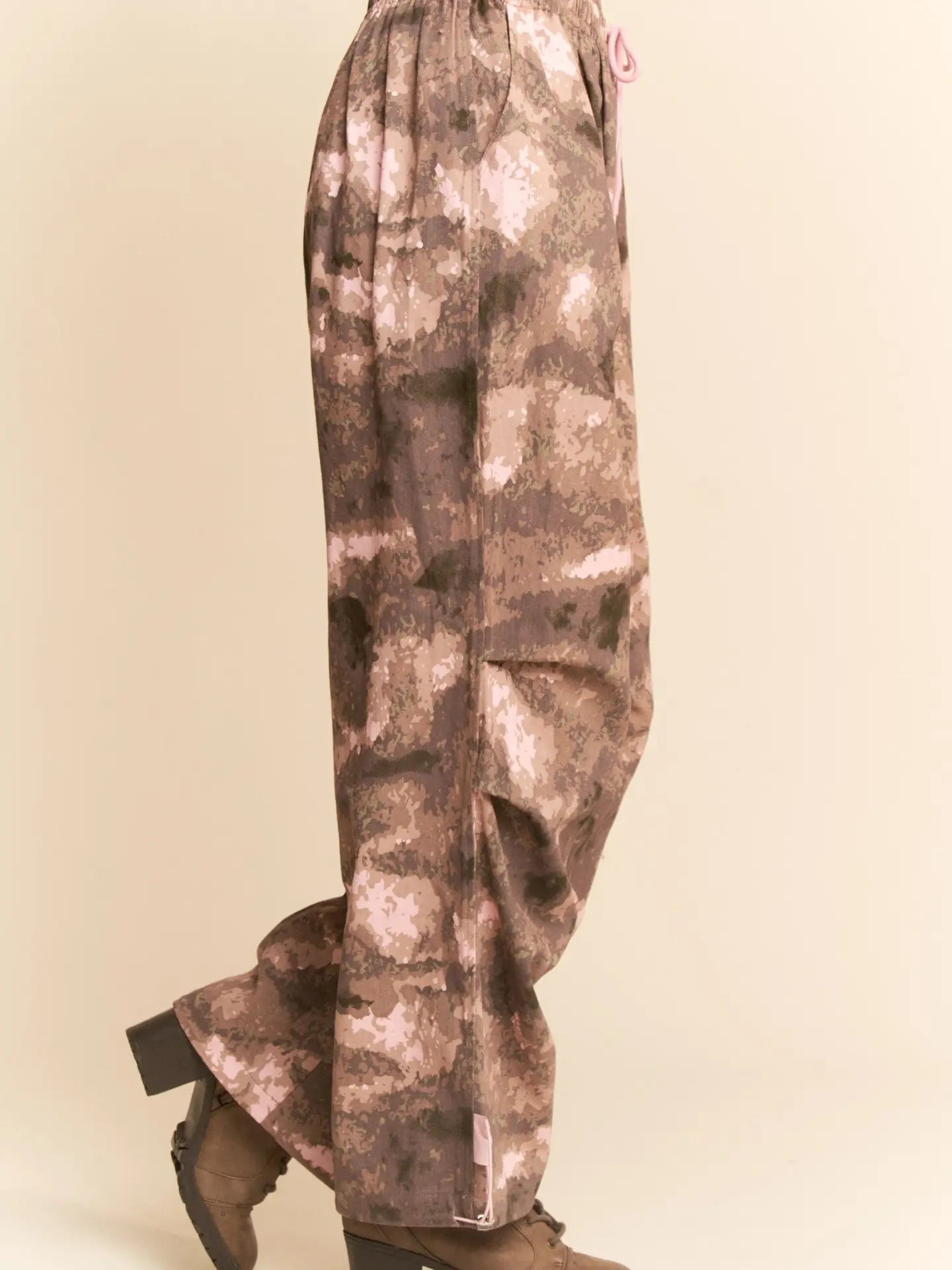 Davi & Dani- Pink Camouflage Mesh Joggers *Final Sale*