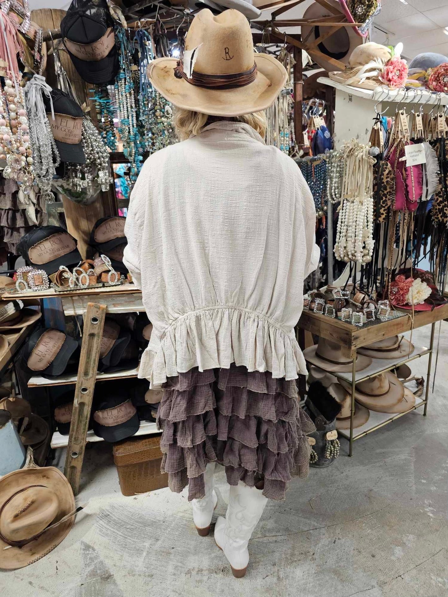 final sale Rare Bird Ruffle Double Gauze Dress