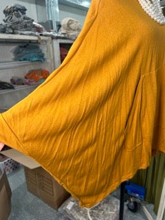Oversized Hooded Top (Mustard)