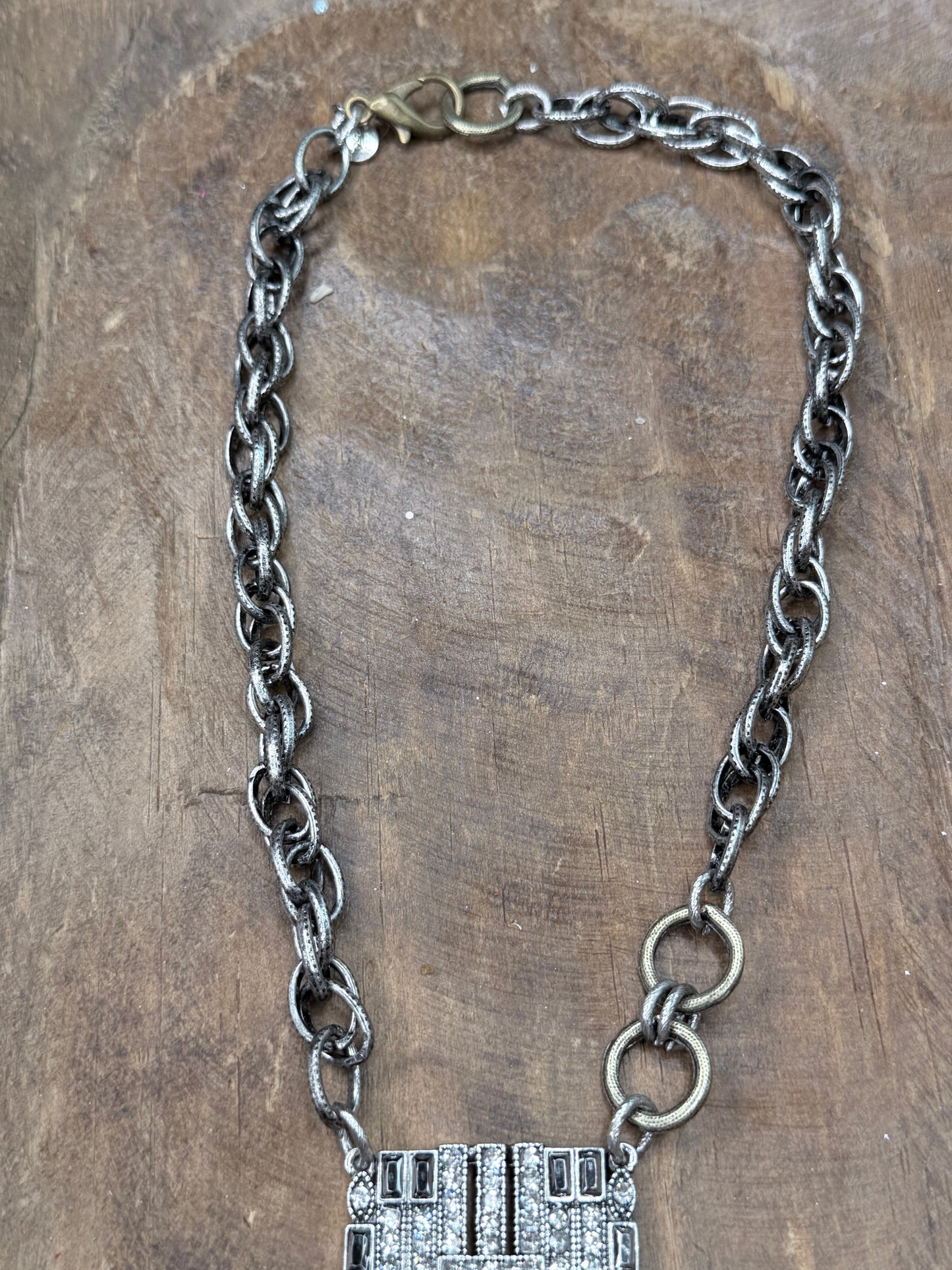 Lost & Found- Rhinestone and Crystal Necklace