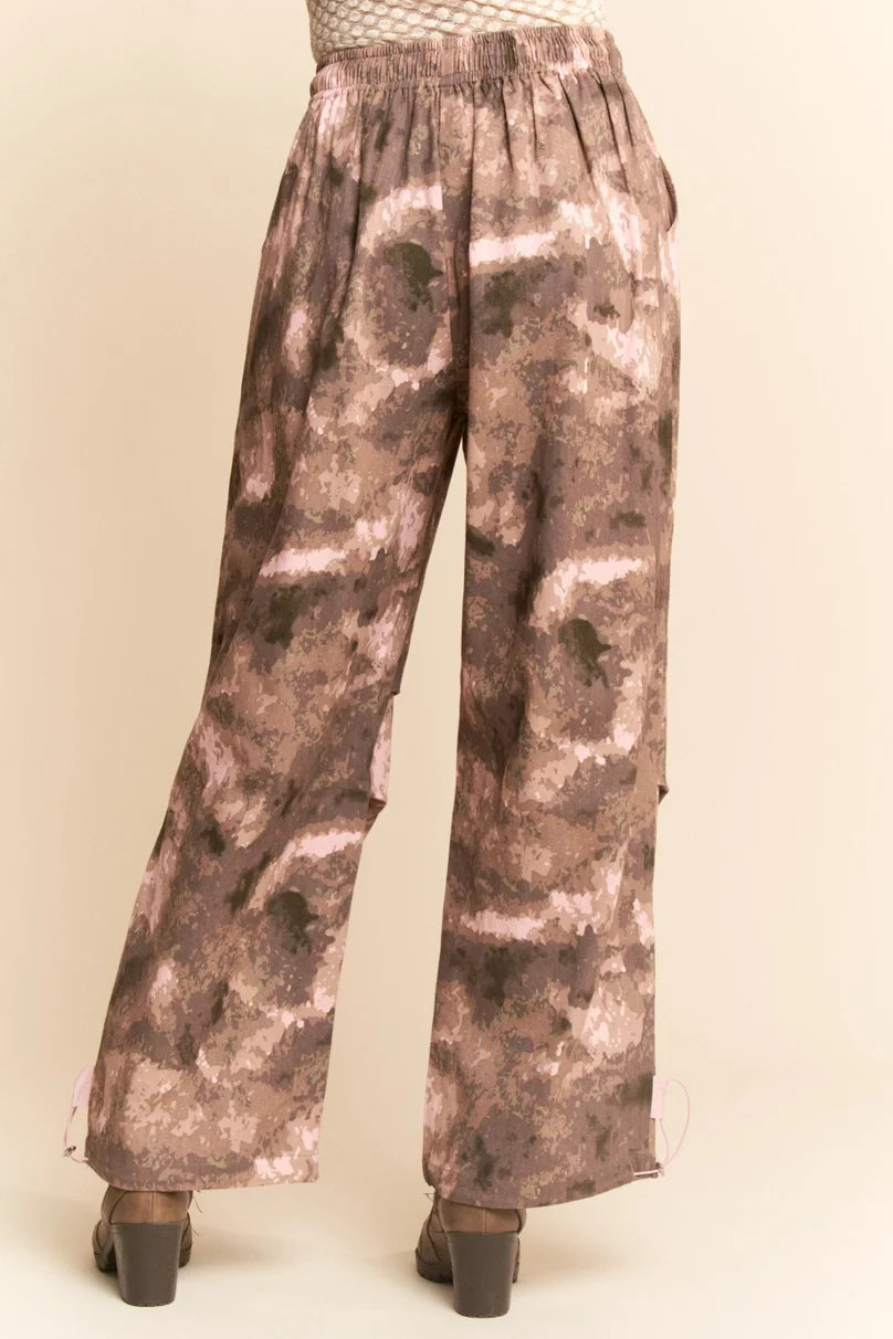 Davi & Dani- Pink Camouflage Mesh Joggers *Final Sale*