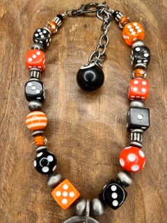 Art by Amy- Dicey Halloween Star Necklace