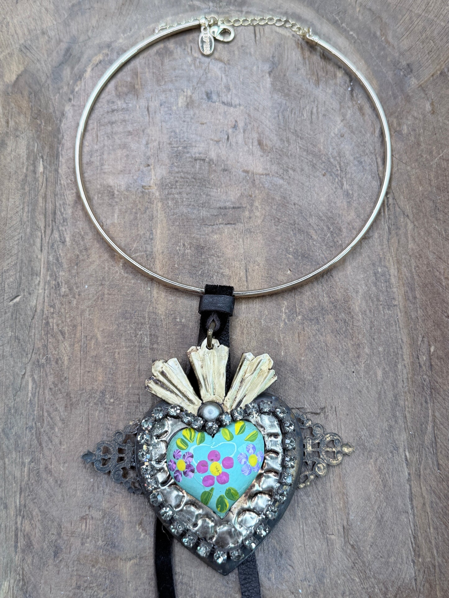 Jaded Gypsy - Soldered Sacred Heart Collar Necklace