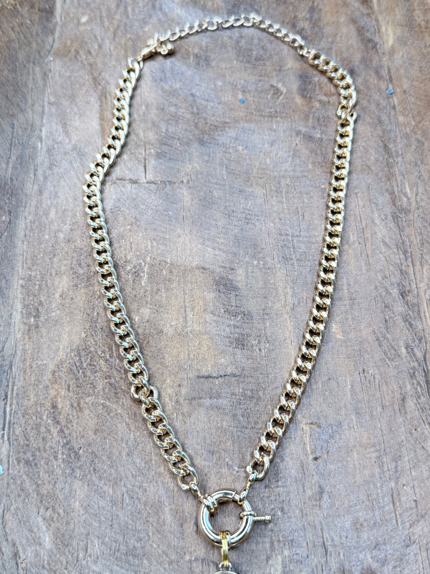 Golden Pearl Clover Necklace