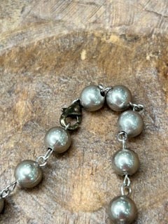 Soldered Cream Agate Peace Necklace