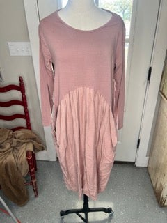 Long Sleeve Dress with Ruffles (Mauve)