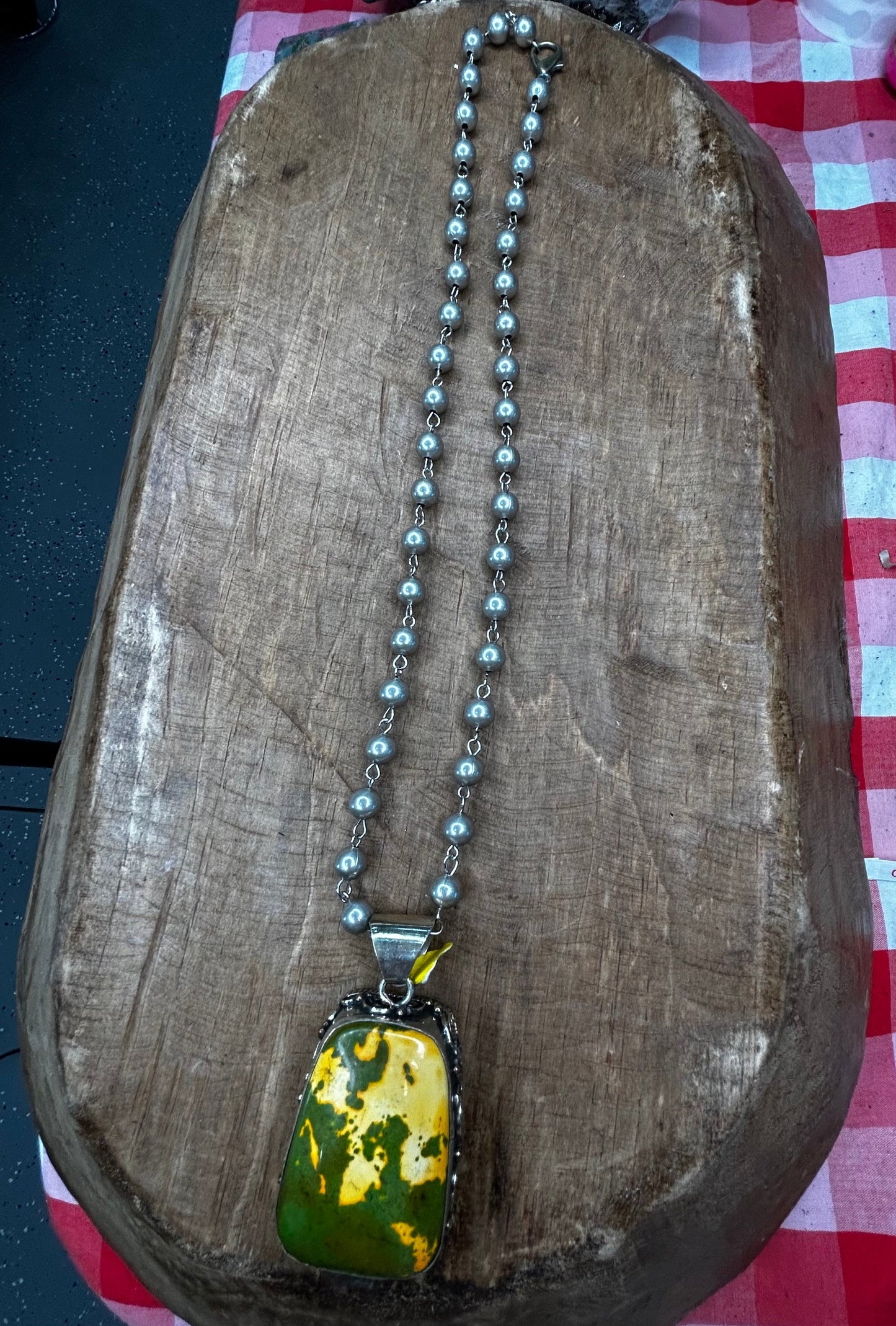 Jasper Pendant Necklace
