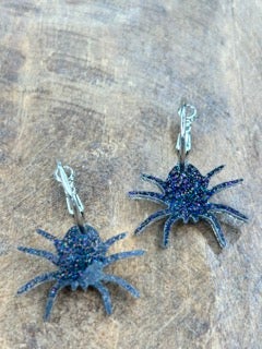Art By Amy- Acrylic Spider Earrings