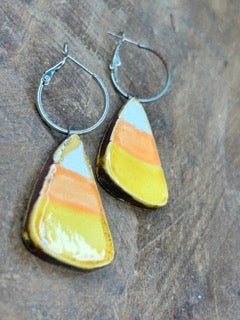 Art by Amy- Handmade Candy Corn Earrings