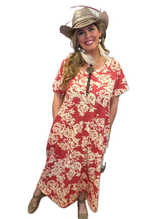 Jaded Gypsy- Weekend Wander Dress (Bed of Roses)
