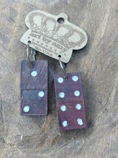Art by Amy- Wooden Domino Earrings