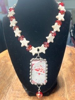 Art by Amy- Smiling Santa Necklace