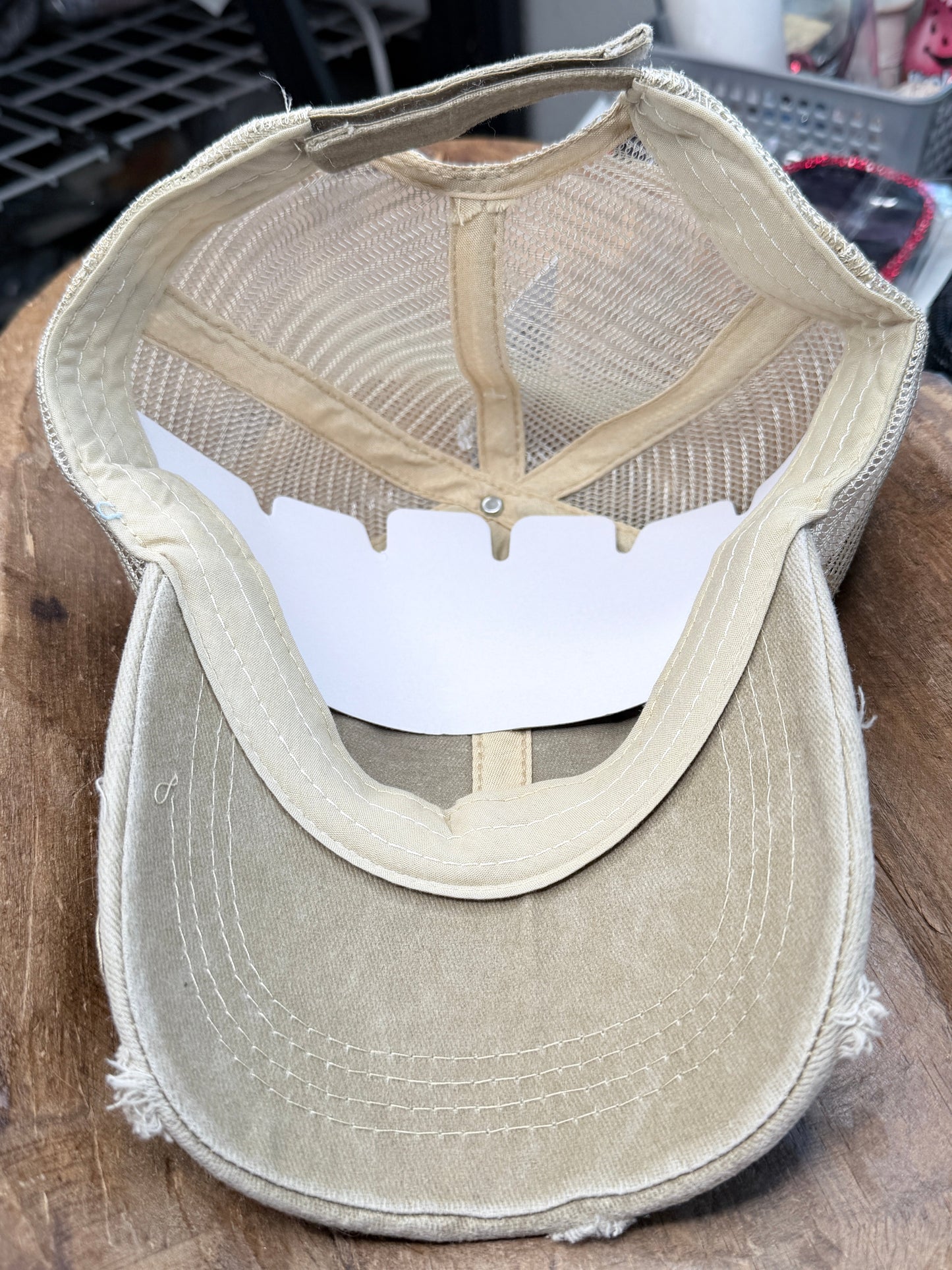 Merry Christmas Reindeer Patch Ball Cap/Hat (Tan) - ERR ORIGINAL