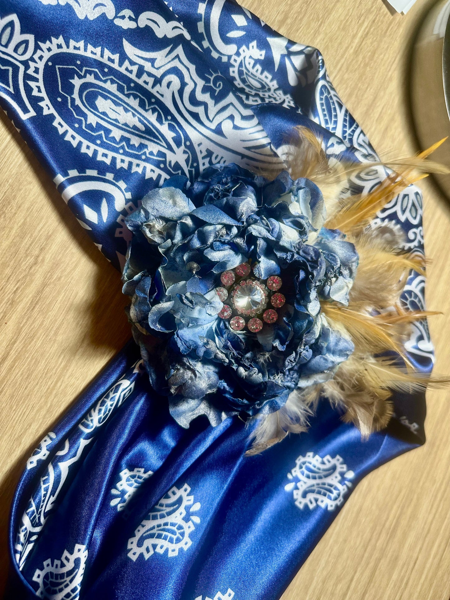 A Rare Bird- Bandana Print Wild Rag (Blue)