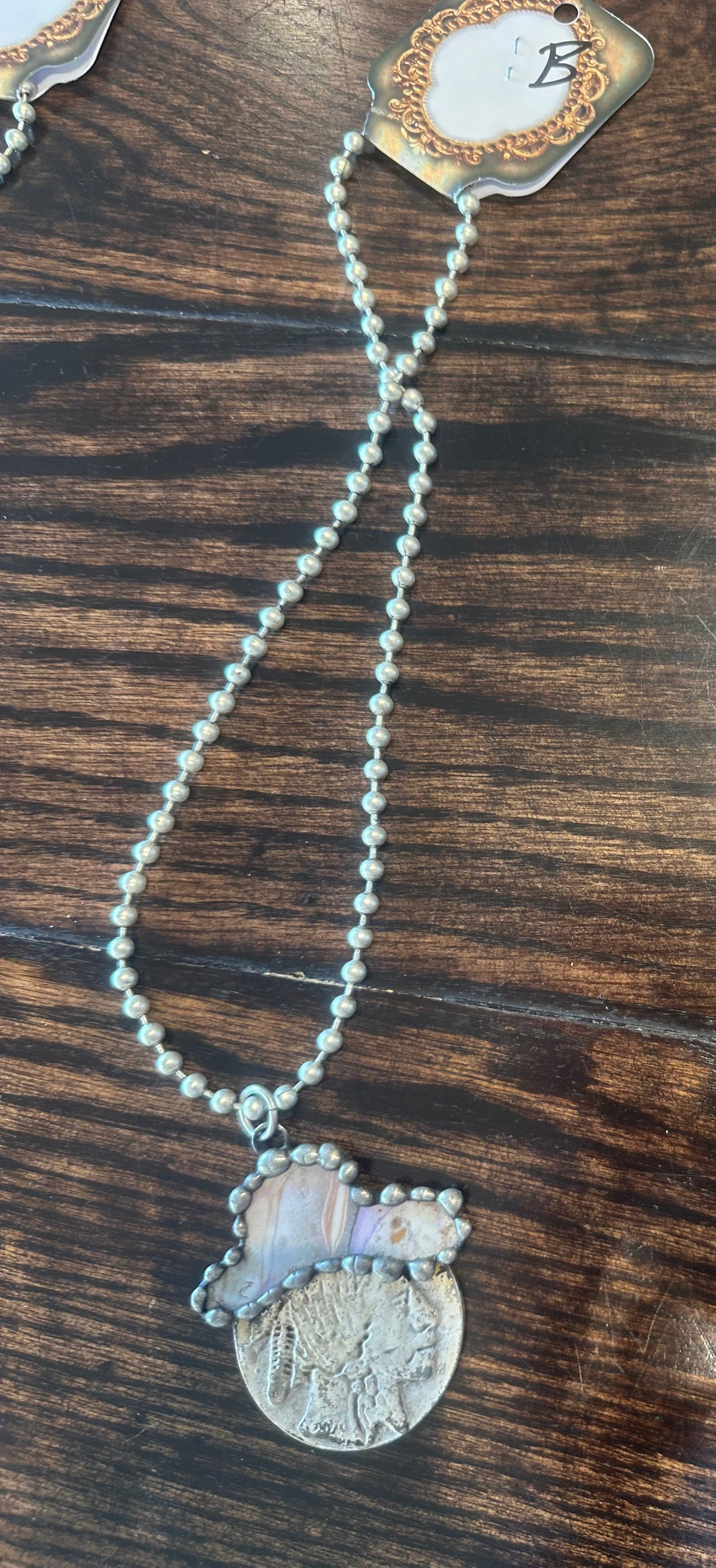 Art by Amy- Indian Buffalo Nickel Necklace (A)