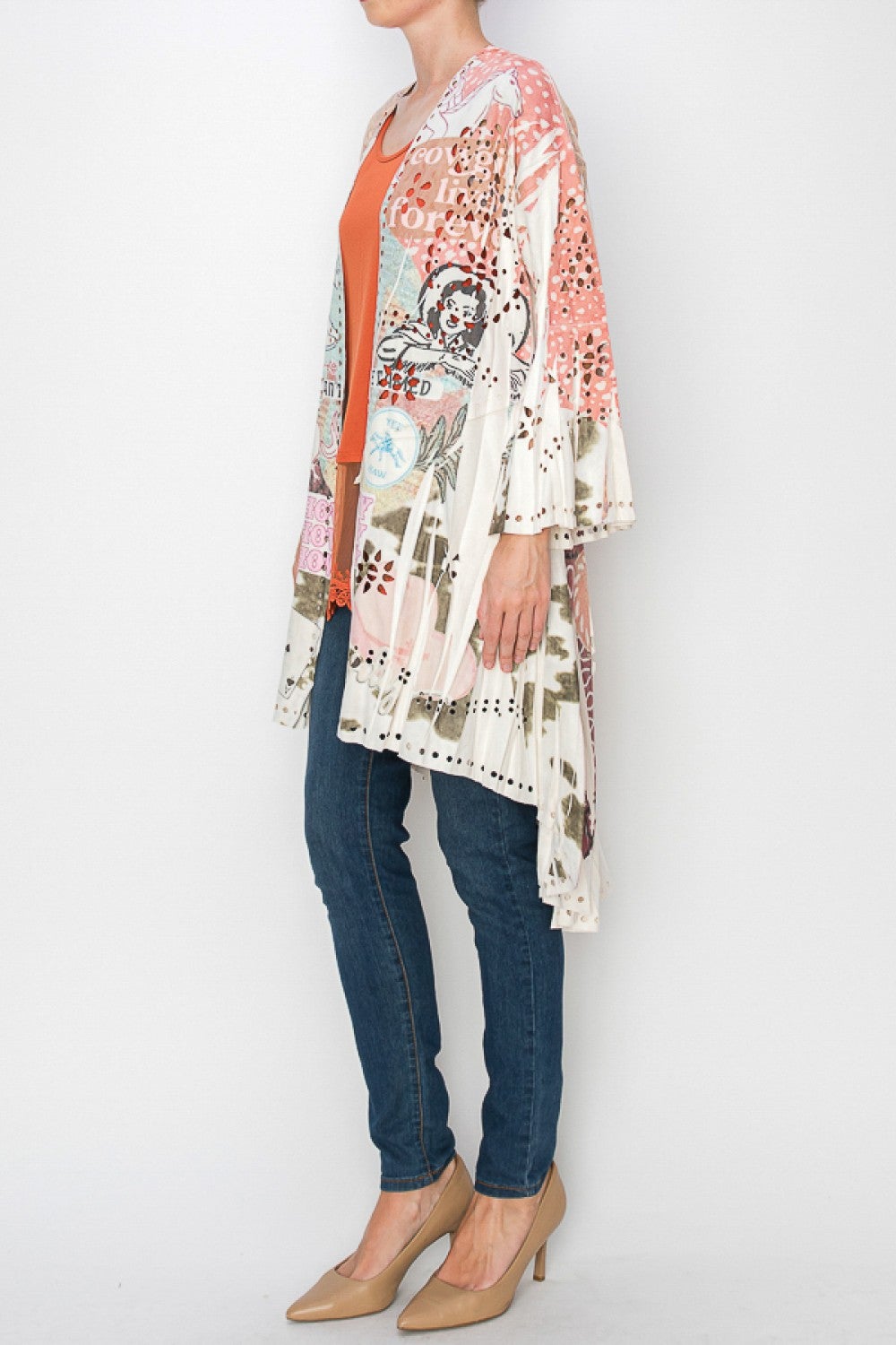 Origami - Faux Suede Fringe Jacket (Howdy)