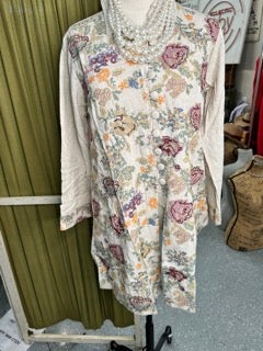FINAL SALE Paper Lace- Floral Embroidered Jacket (Natural)