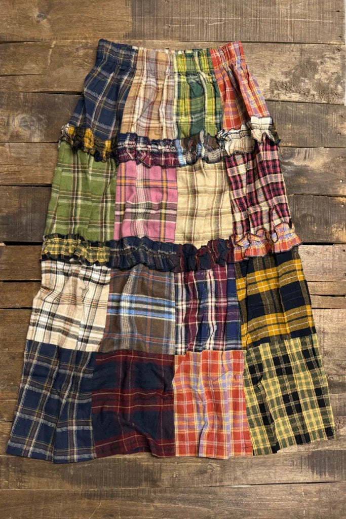 Jaded Gypsy- Plaid To Meet You Skirt