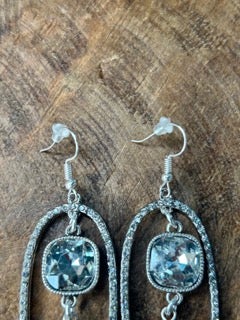 Art by Amy-Rhinestone Hoop Earrings