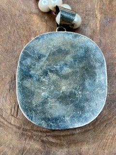 German Silver Dendritic Jasper Necklace A