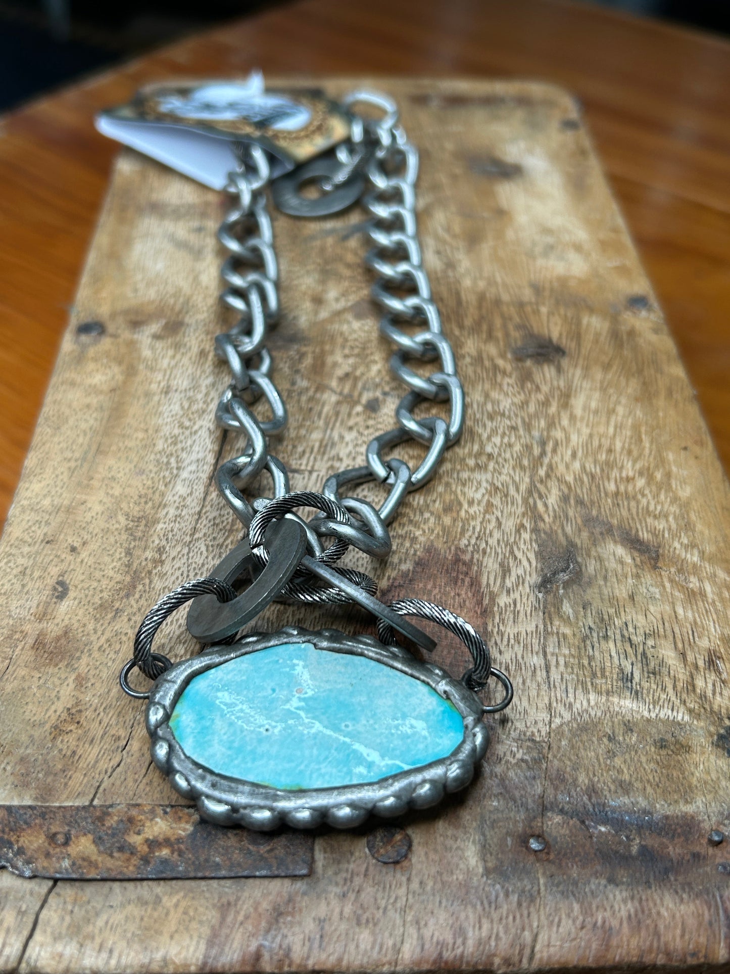 Art By Amy- Porcelain Chief Head  Necklace