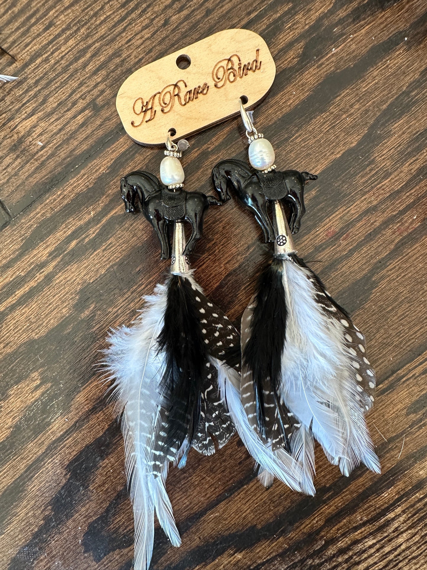 Rare Bird Pony Up Feather Earrings