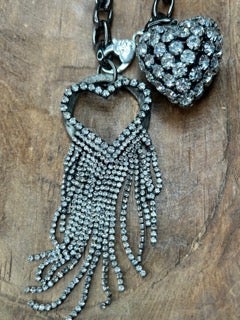 Art by Amy- Blingy Dangle Heart Necklace