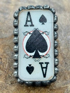 Art by Amy- Soldered Ace of Spades Ring