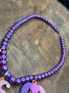 Rakel J Creations- Purple Pumpkins Necklace