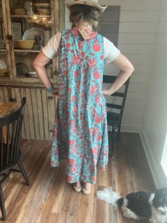 Flower Garden Sleeveless Dress (Green)
