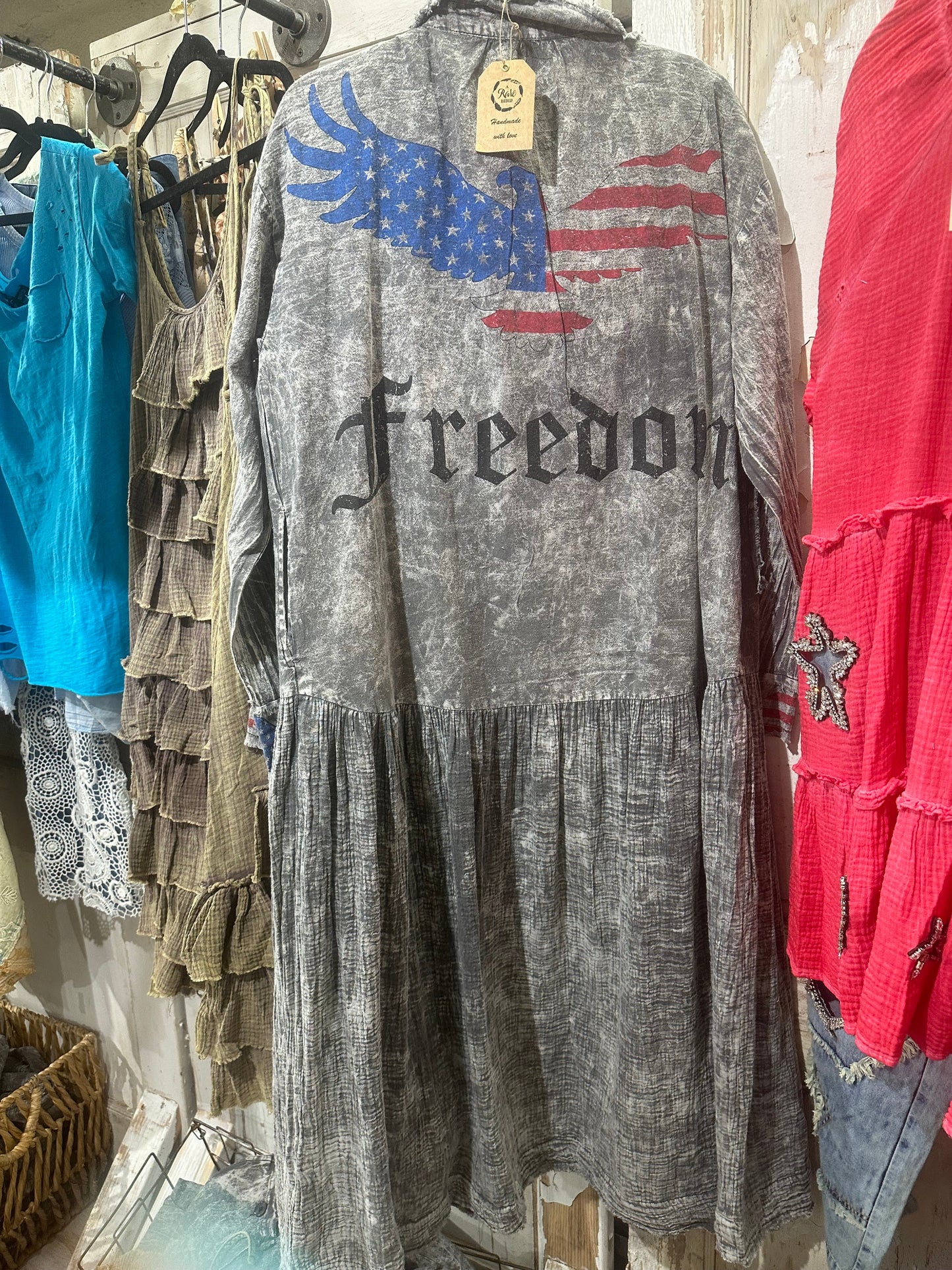 FINAL SALE! A Rare Bird- Freedom Duster/Dress/Jacket