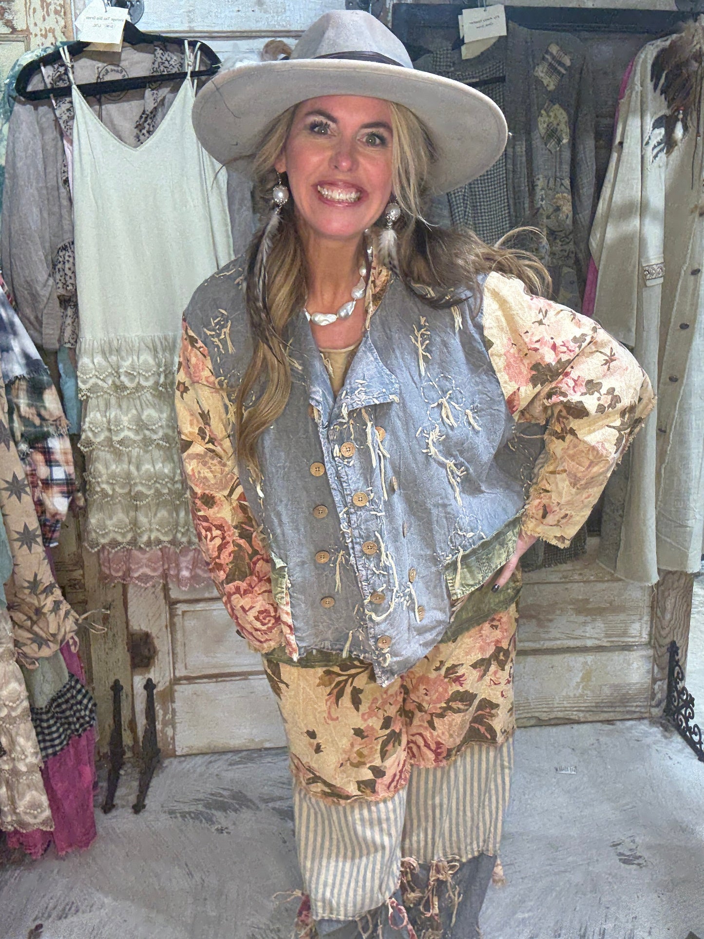 A Rare Bird Denim Tiered  Pant *Final Sale*