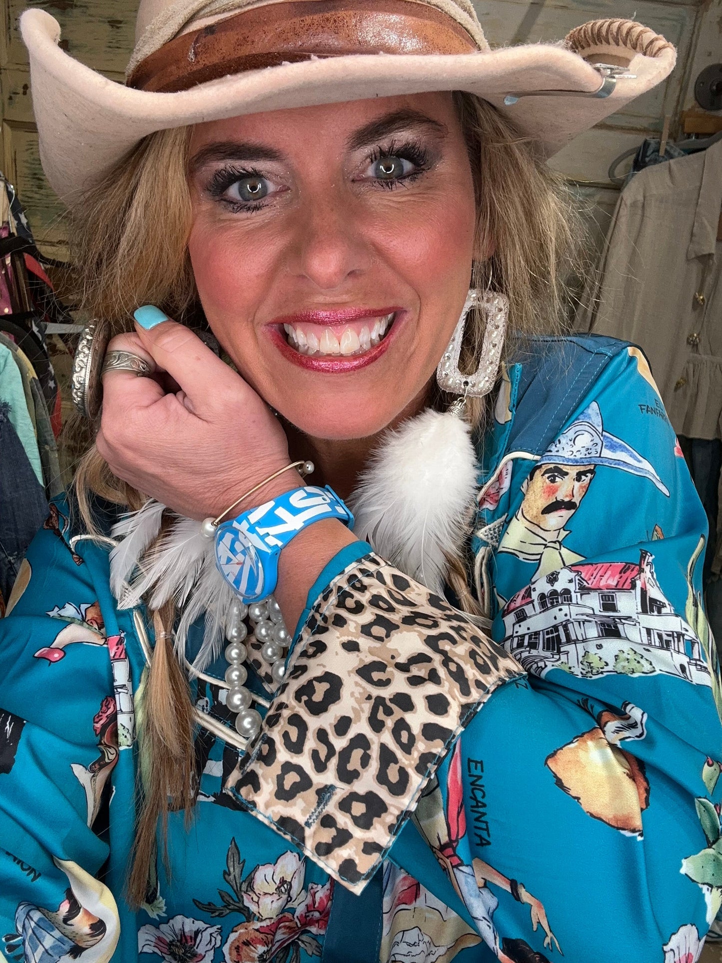 A Rare Bird- El Chicote Satin Western Shirt