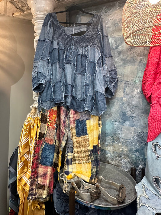A Rare Bird- Patchwork Genie Pants final sale