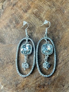 Art by Amy-Rhinestone Hoop Earrings