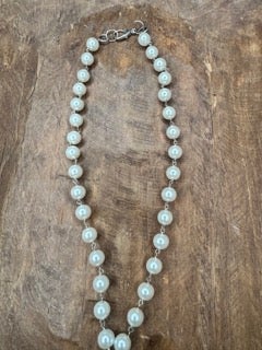 Soldered Porcelain Pendant Necklace (Blue and White) B