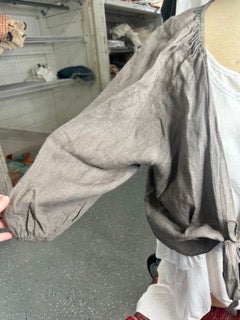 Front Tie Linen Jacket (Taupe)
