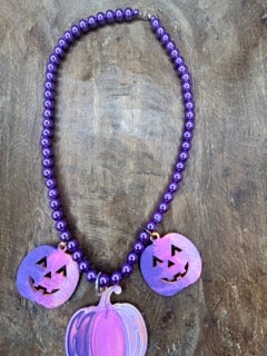 Rakel J Creations- Purple Pumpkins Necklace