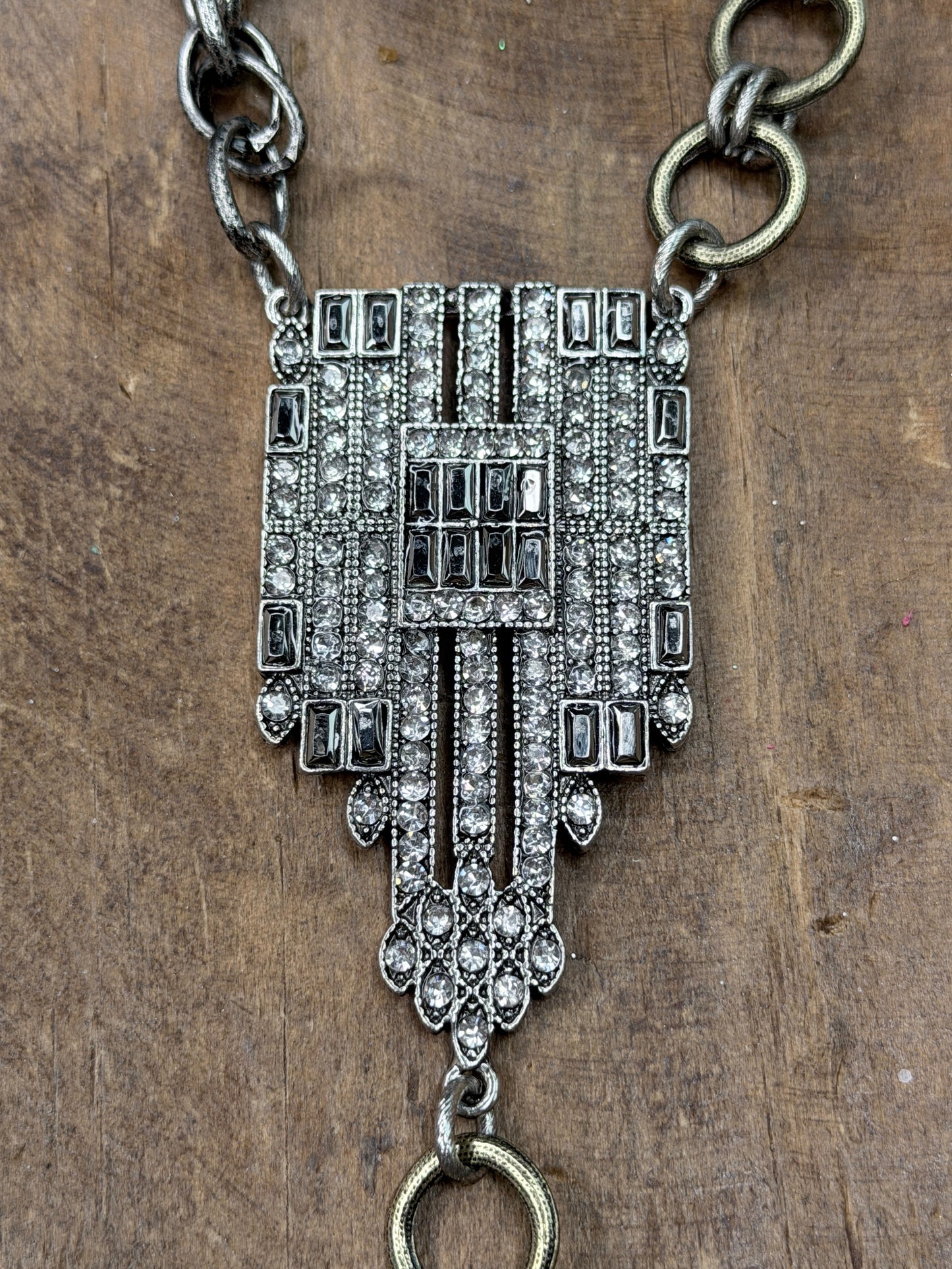 Lost & Found- Rhinestone and Crystal Necklace